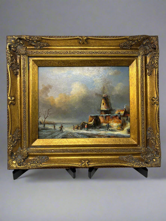 Windmill by the Winter Shore