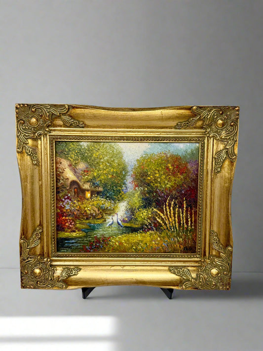 ๐ก Cottage Path with Swans