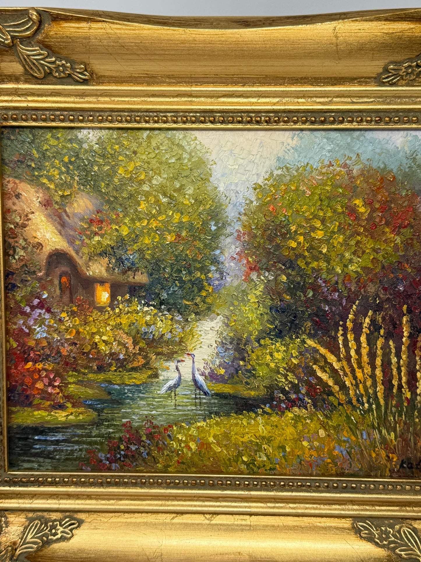 🏡 Cottage Path with Swans