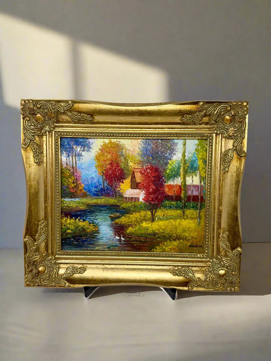 ๐ Autumn Stream by the Village