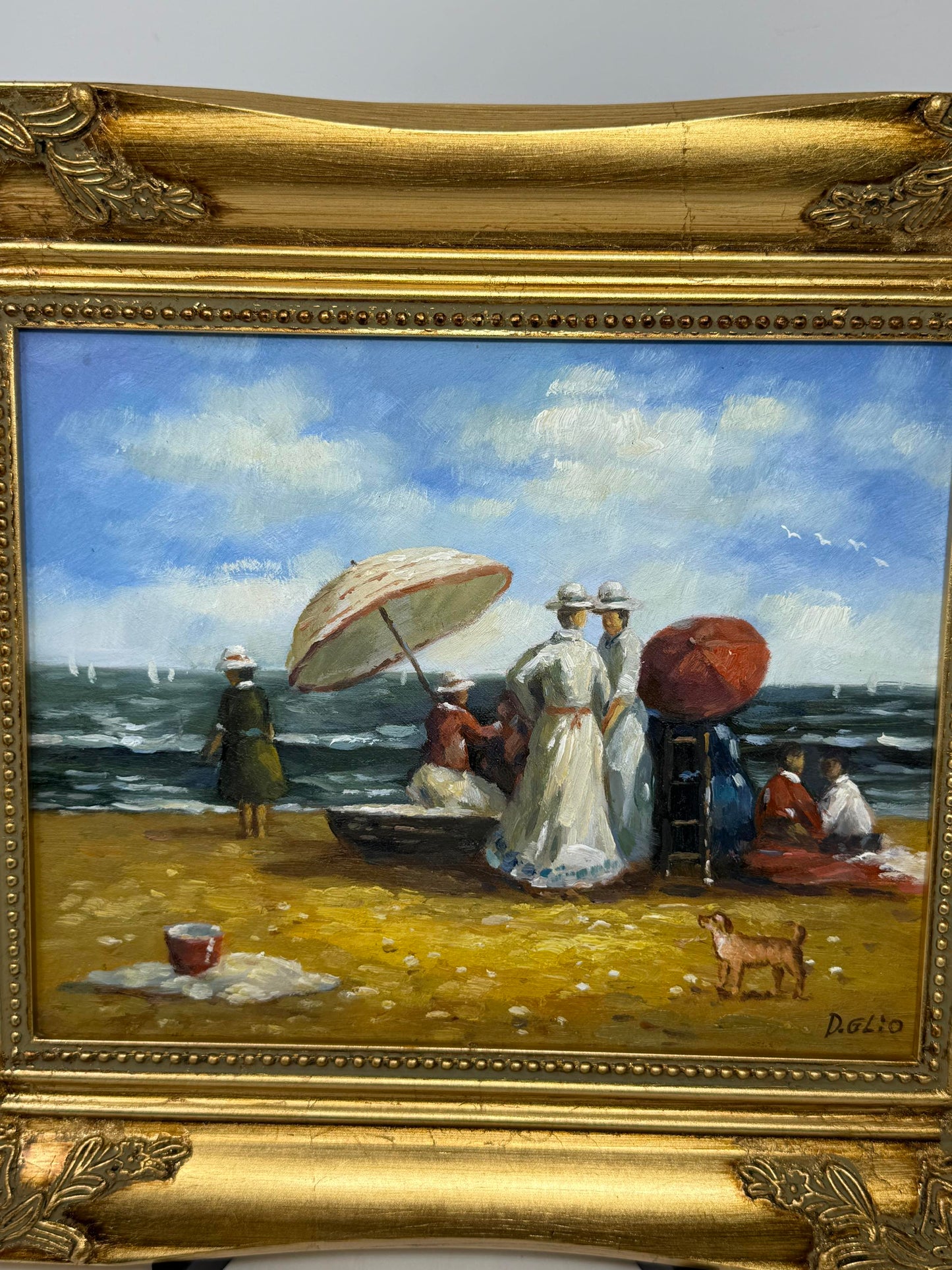 🌊 Seaside Gathering with Umbrellas