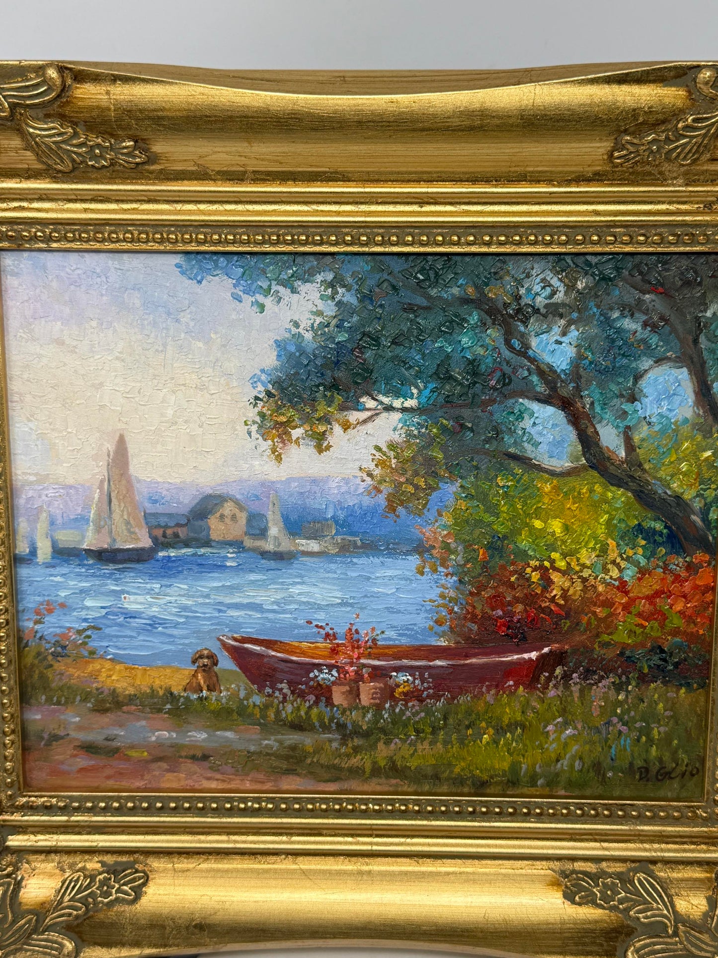 ⛵ Red Boat by the Lakeside