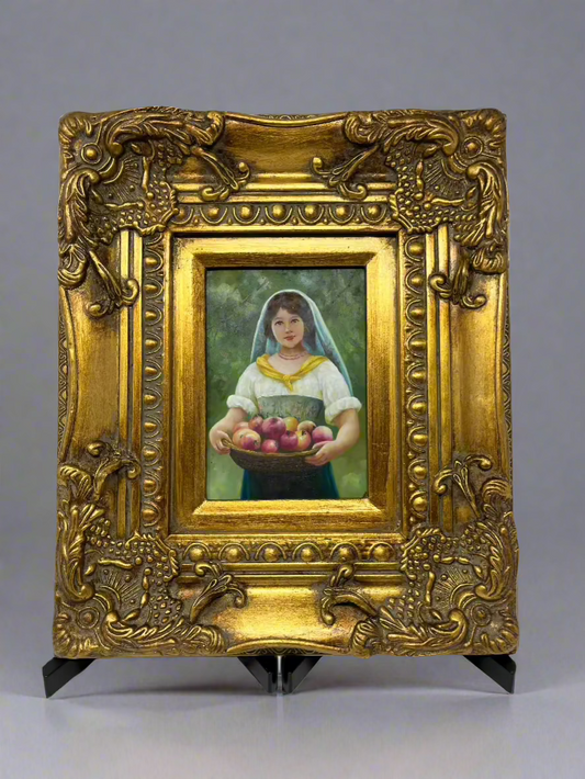 Woman Carrying Fruit 14x12 - HeirloomSpace
