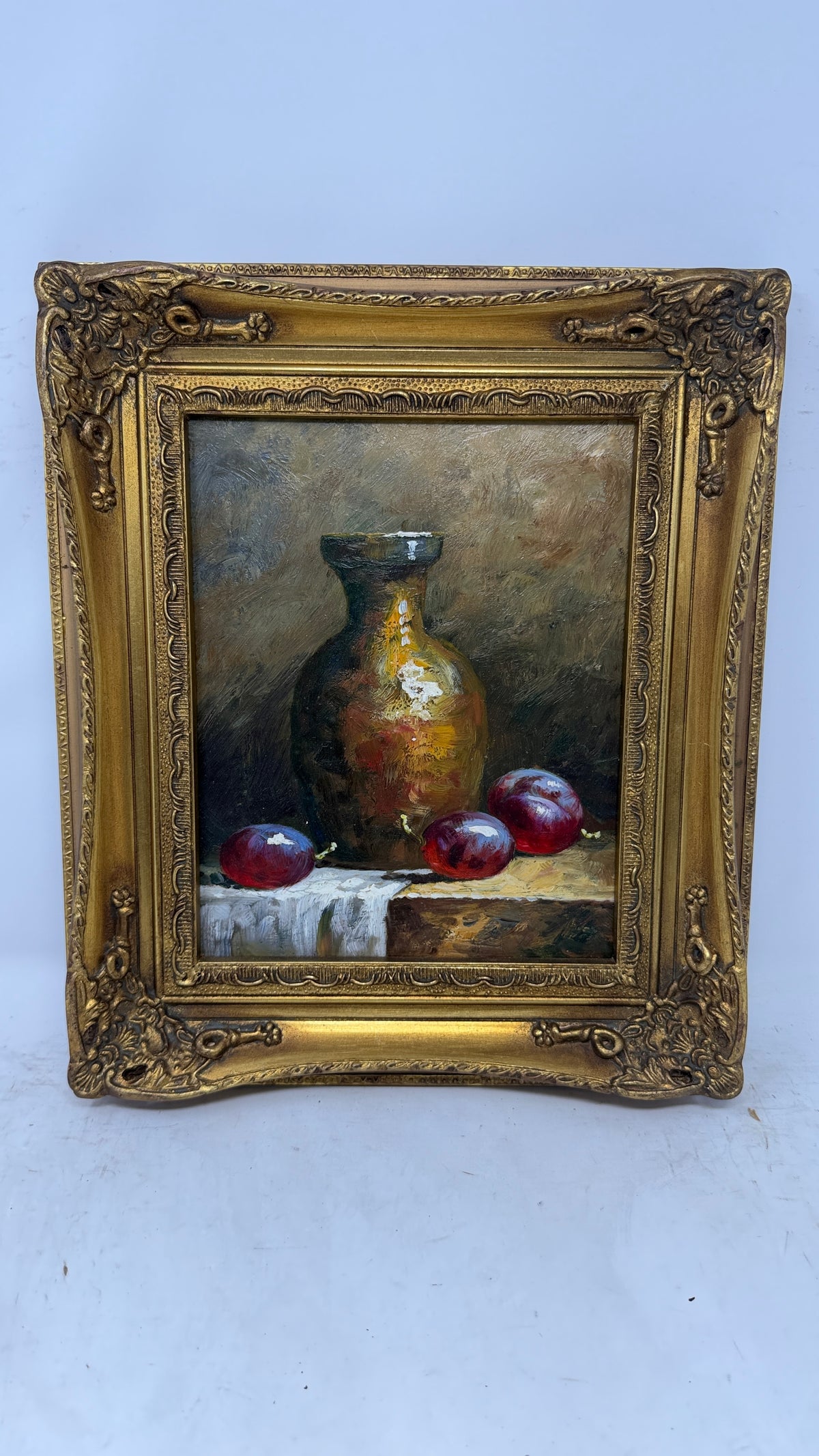 Golden Harvest — Framed Still Life Oil Painting