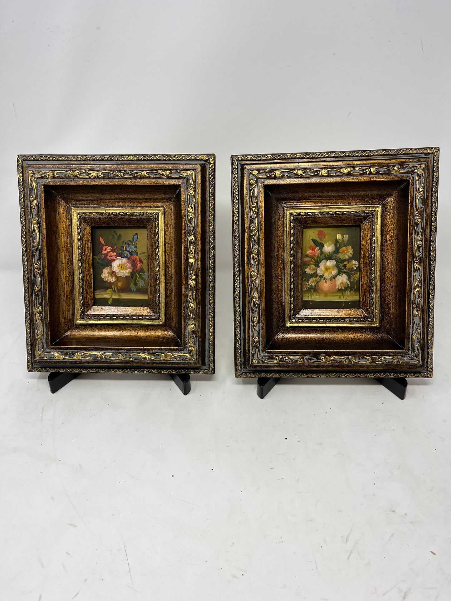 Vintage Bouquet Pair – Miniature Florals