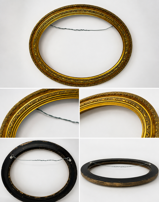 Ornate Oval Gold Frame | Vintage-Inspired Decorative Picture Frame