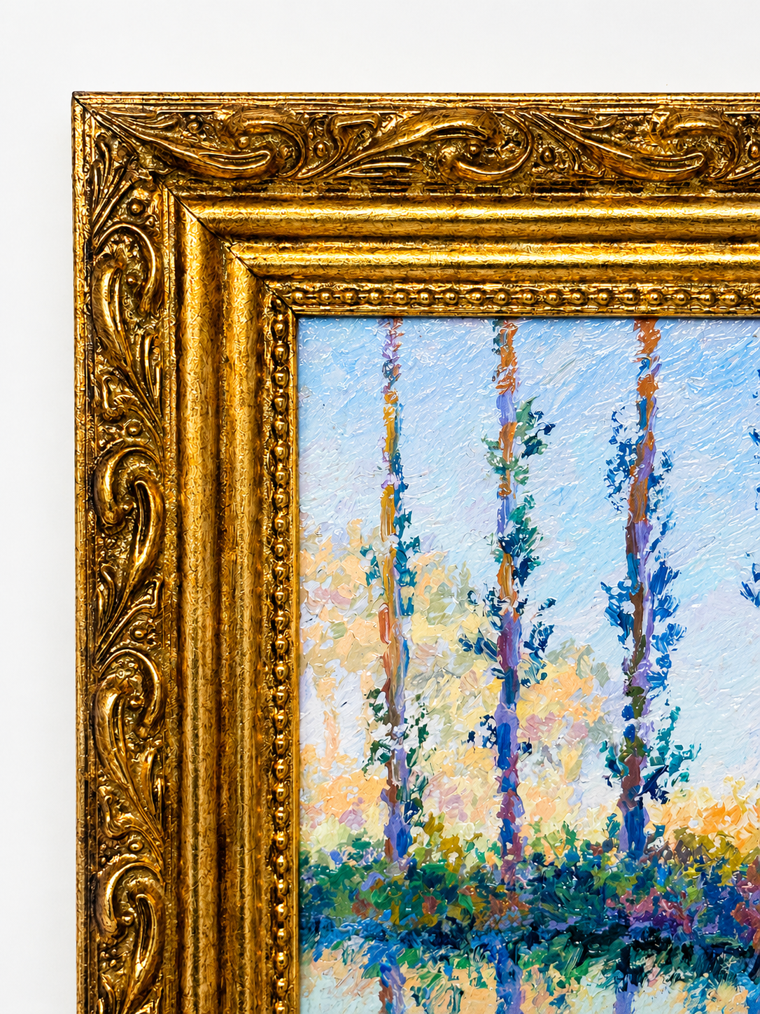 Quiet Reflections | Framed Impressionist Tree Landscape Oil Painting