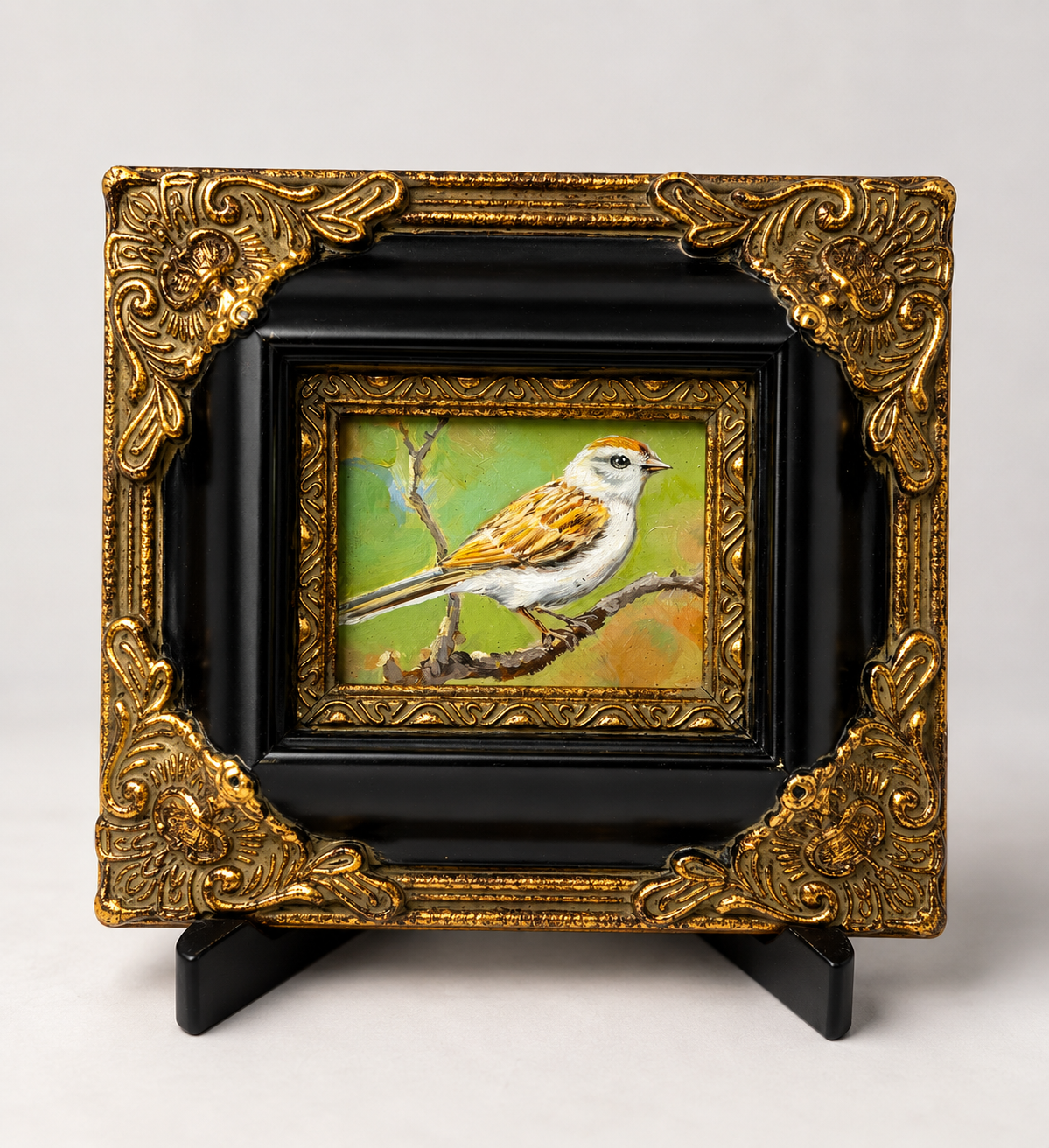 ✨ $250 Pair | $150 Each ✨ Framed Miniature Bird Oil Paintings