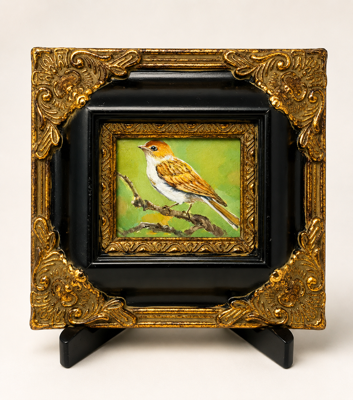 ✨ $250 Pair | $150 Each ✨ Framed Miniature Bird Oil Paintings