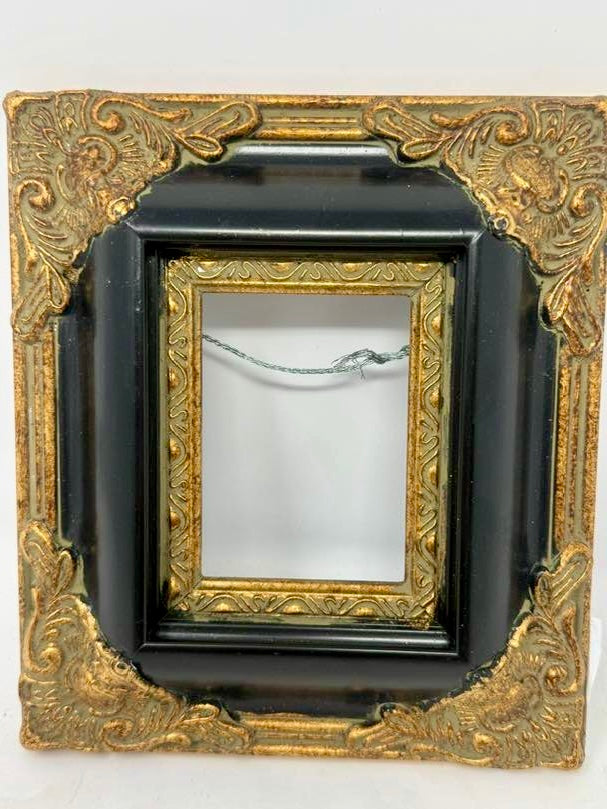 Ornate Black & Gold Picture Frame | Decorative Rectangular Frame