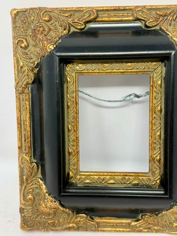 Ornate Black & Gold Picture Frame | Decorative Rectangular Frame
