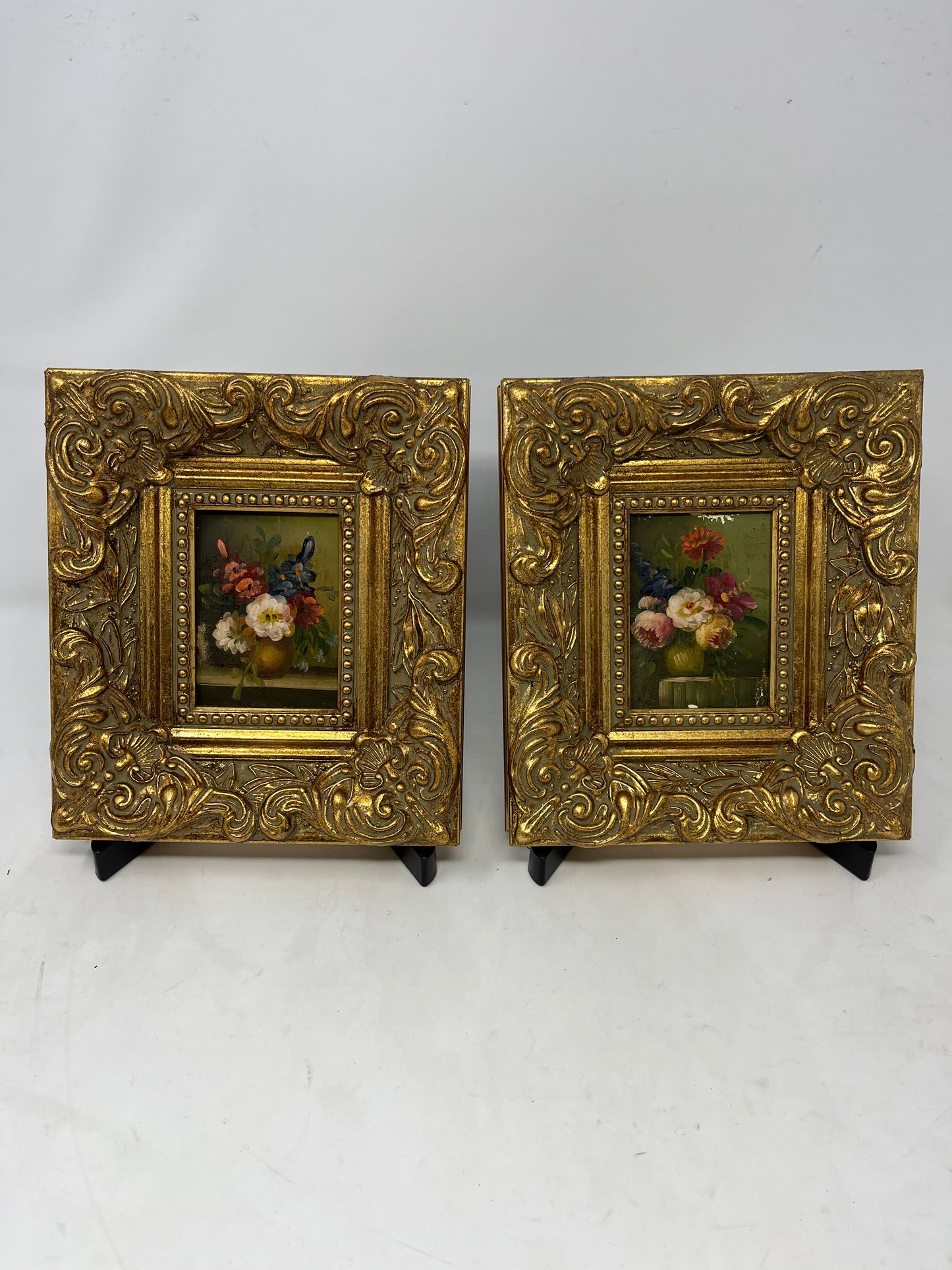 Petite Florals in Gilt (Pair)