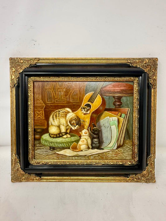 Cats with Guitar Painting
