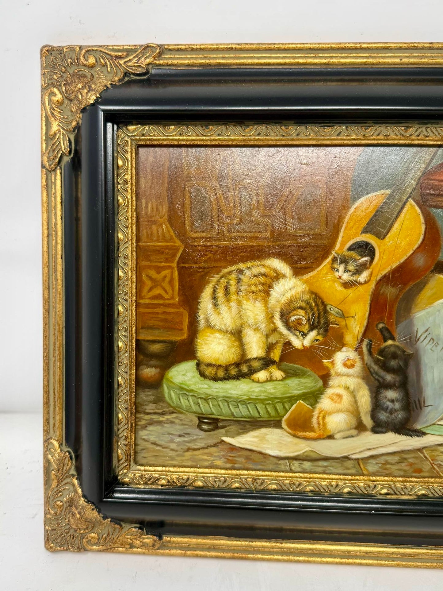 Cats with Guitar Painting