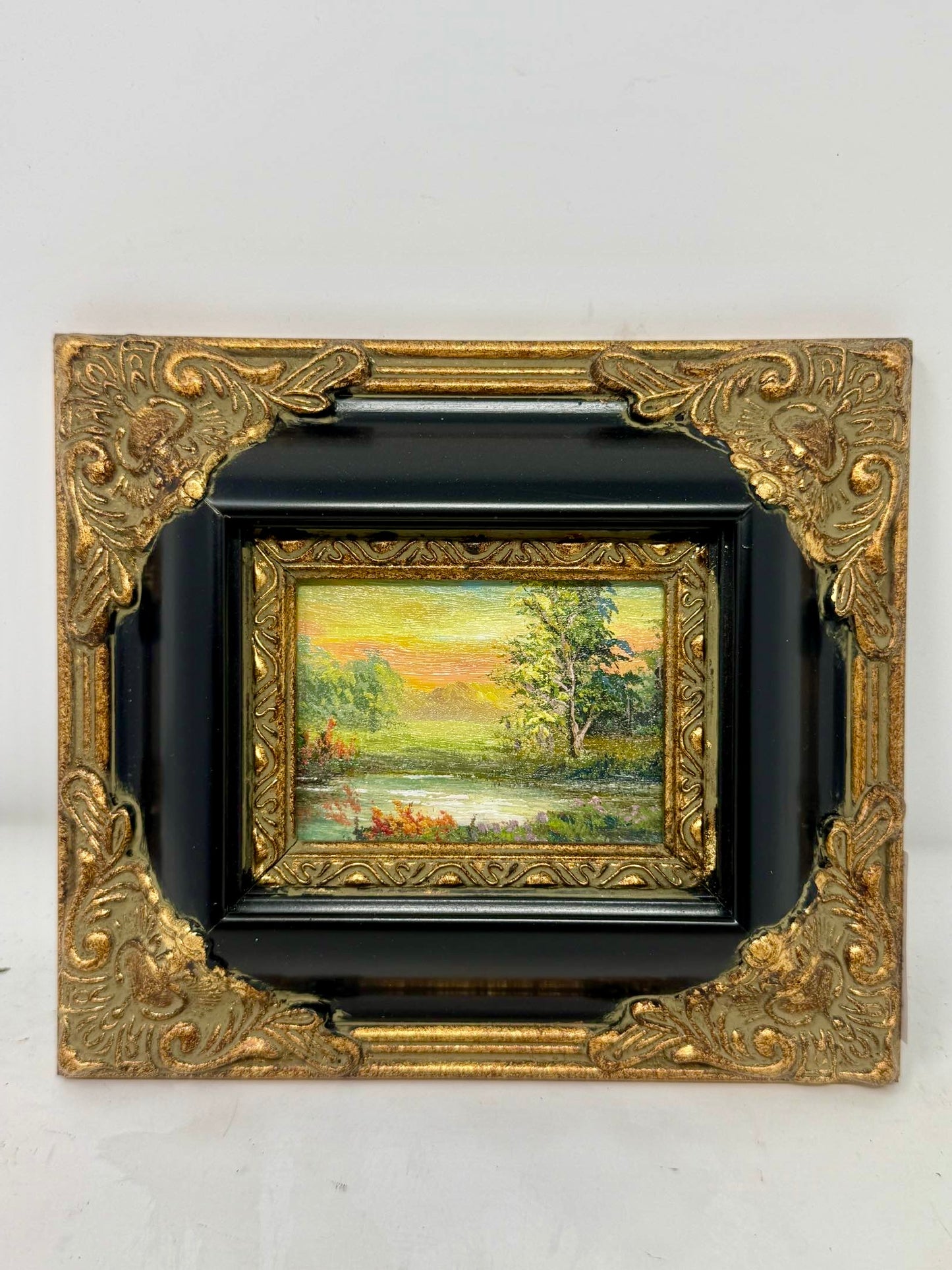Sunset Lake Landscape Painting