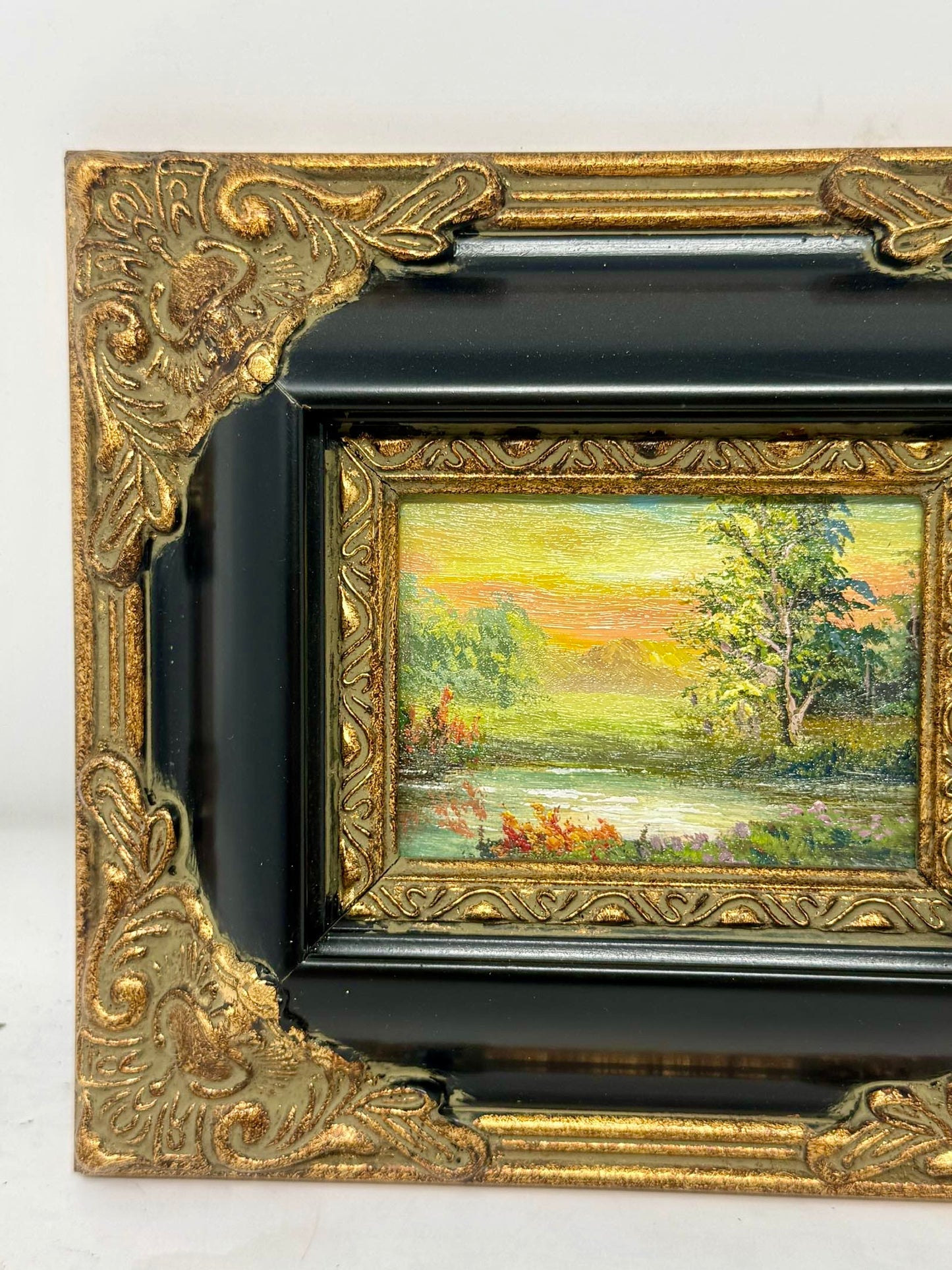 Sunset Lake Landscape Painting