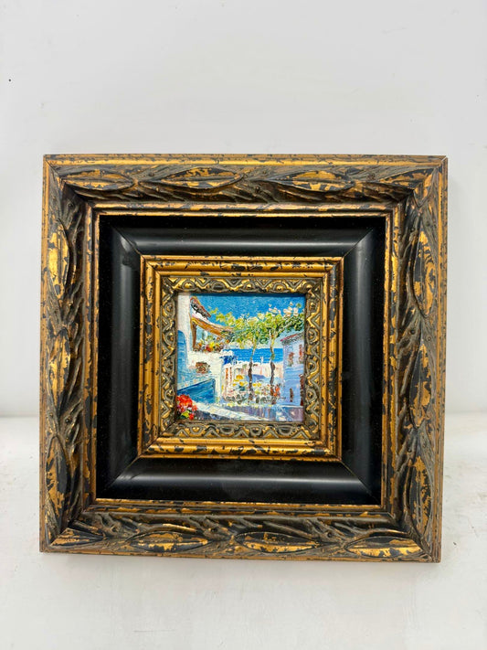 Mediterranean Village Painting