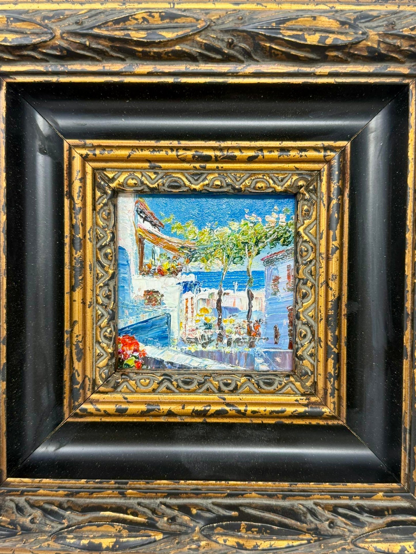 Mediterranean Village Painting