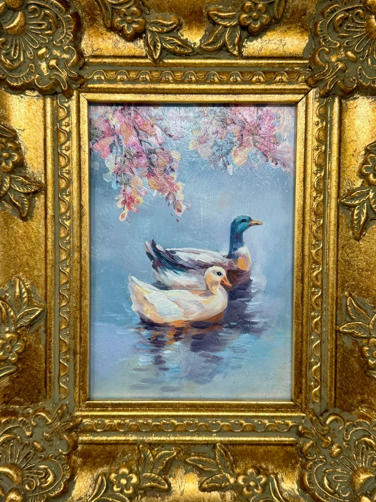 Ducks Beneath the Blossoms