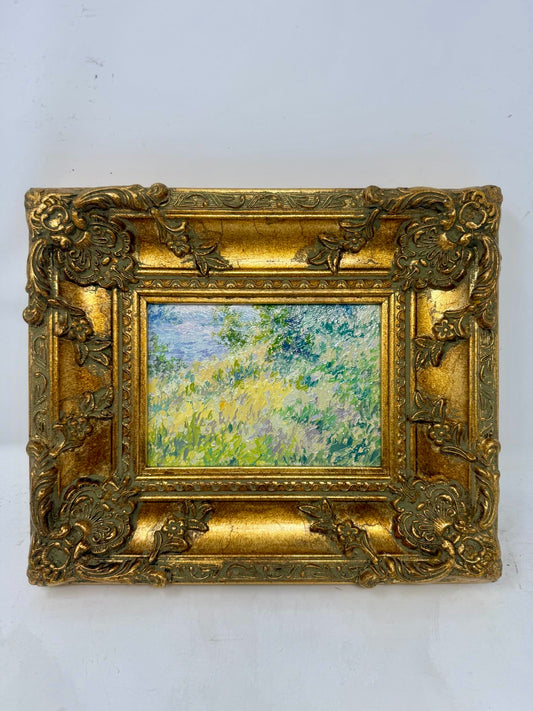 Garden Glow Framed Floral Bouquet Painting Gold Frame Wall Art 10x12