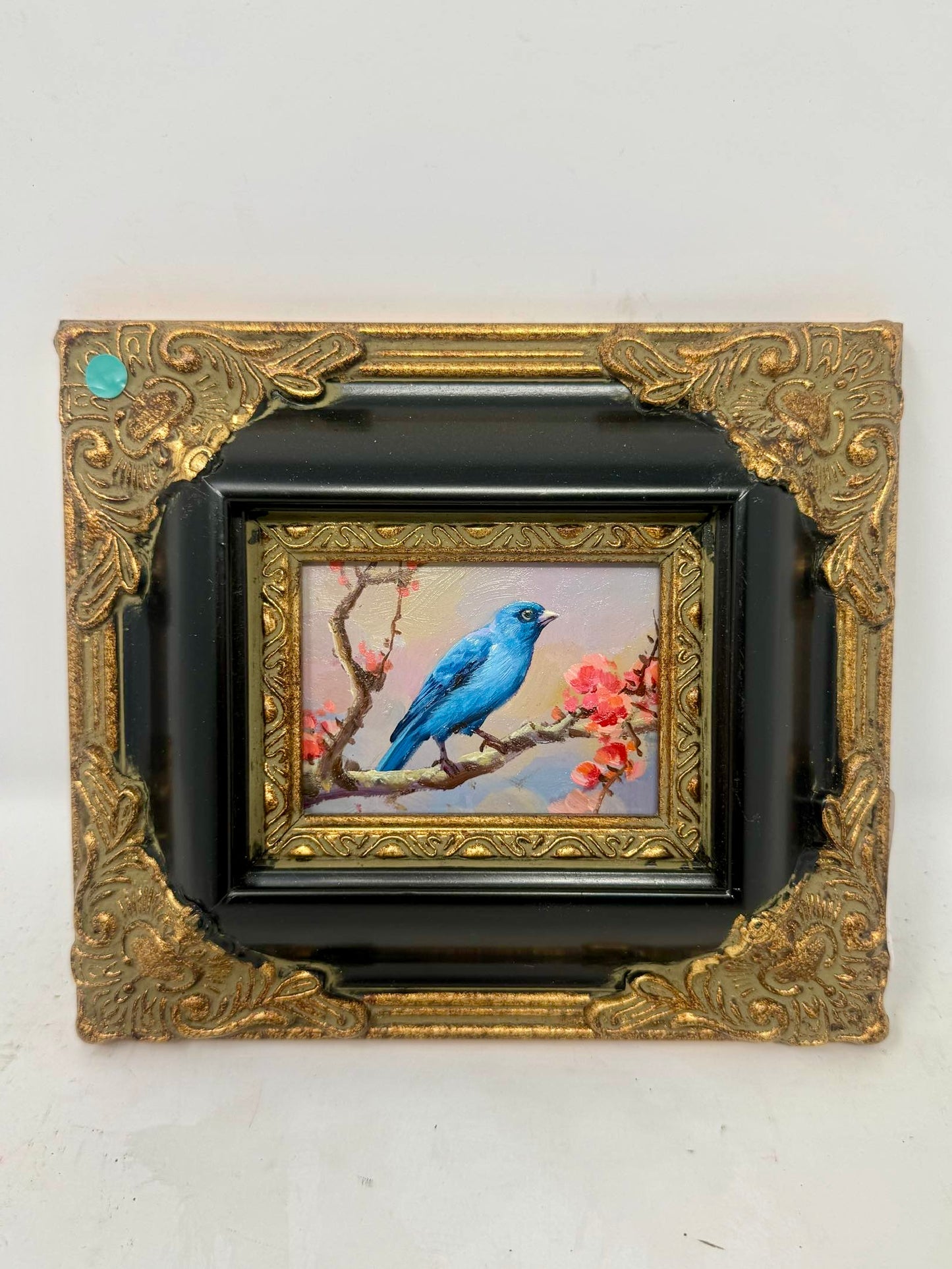 Framed Blue Bird Oil Painting | Collected Home Wall Decor