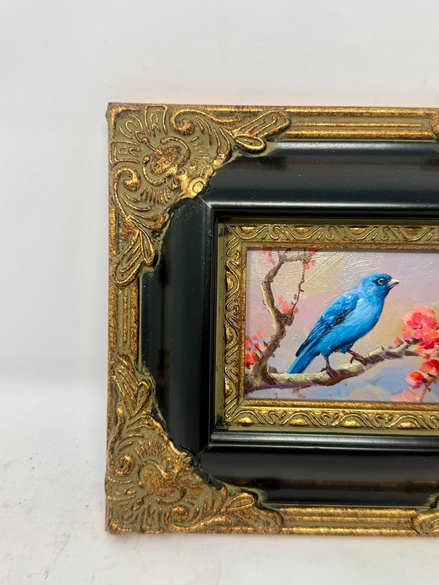 Framed Blue Bird Oil Painting | Collected Home Wall Decor