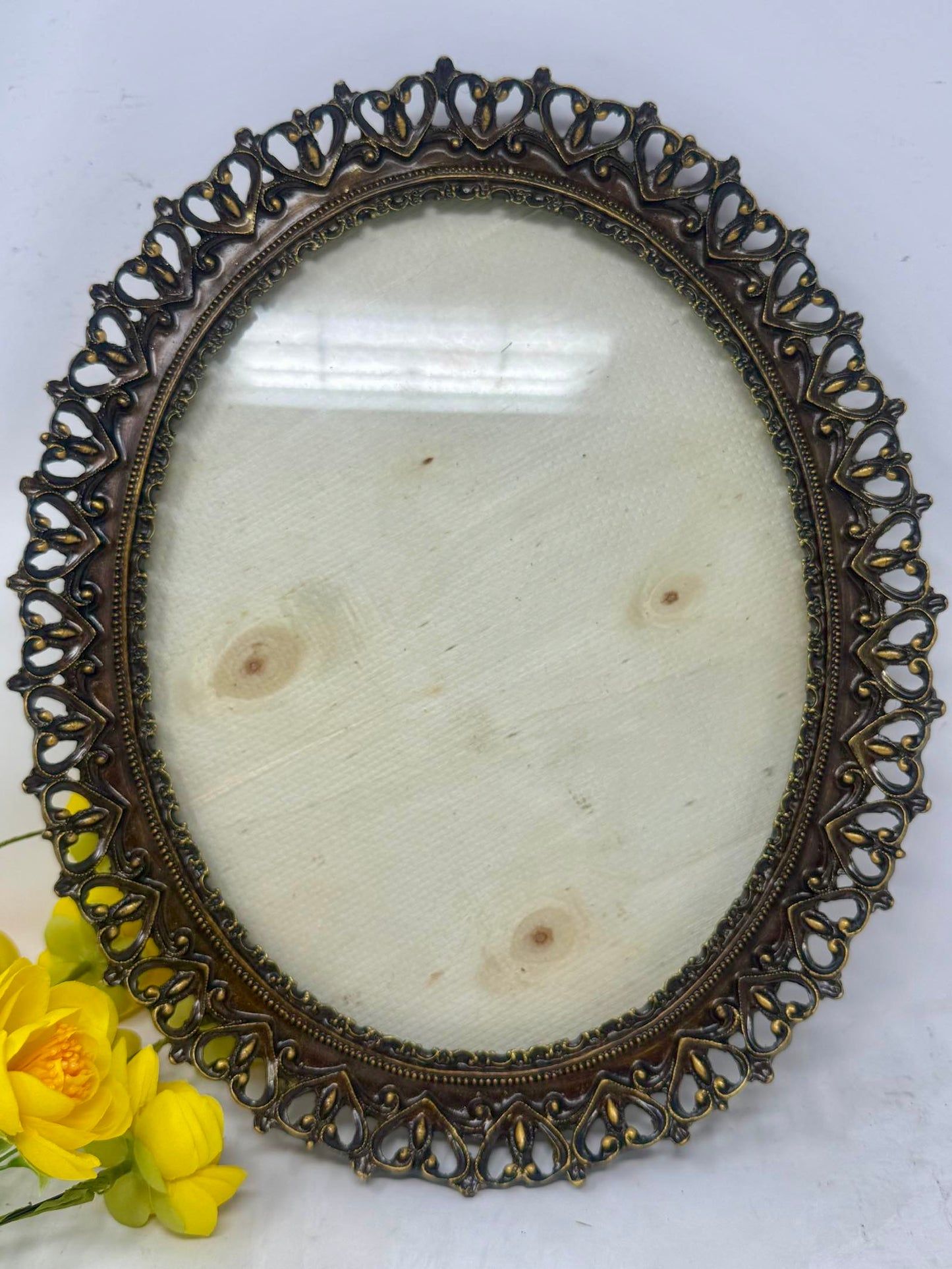 Ornate Oval Picture Frame | Decorative Bronze & Gold-Tone Frame