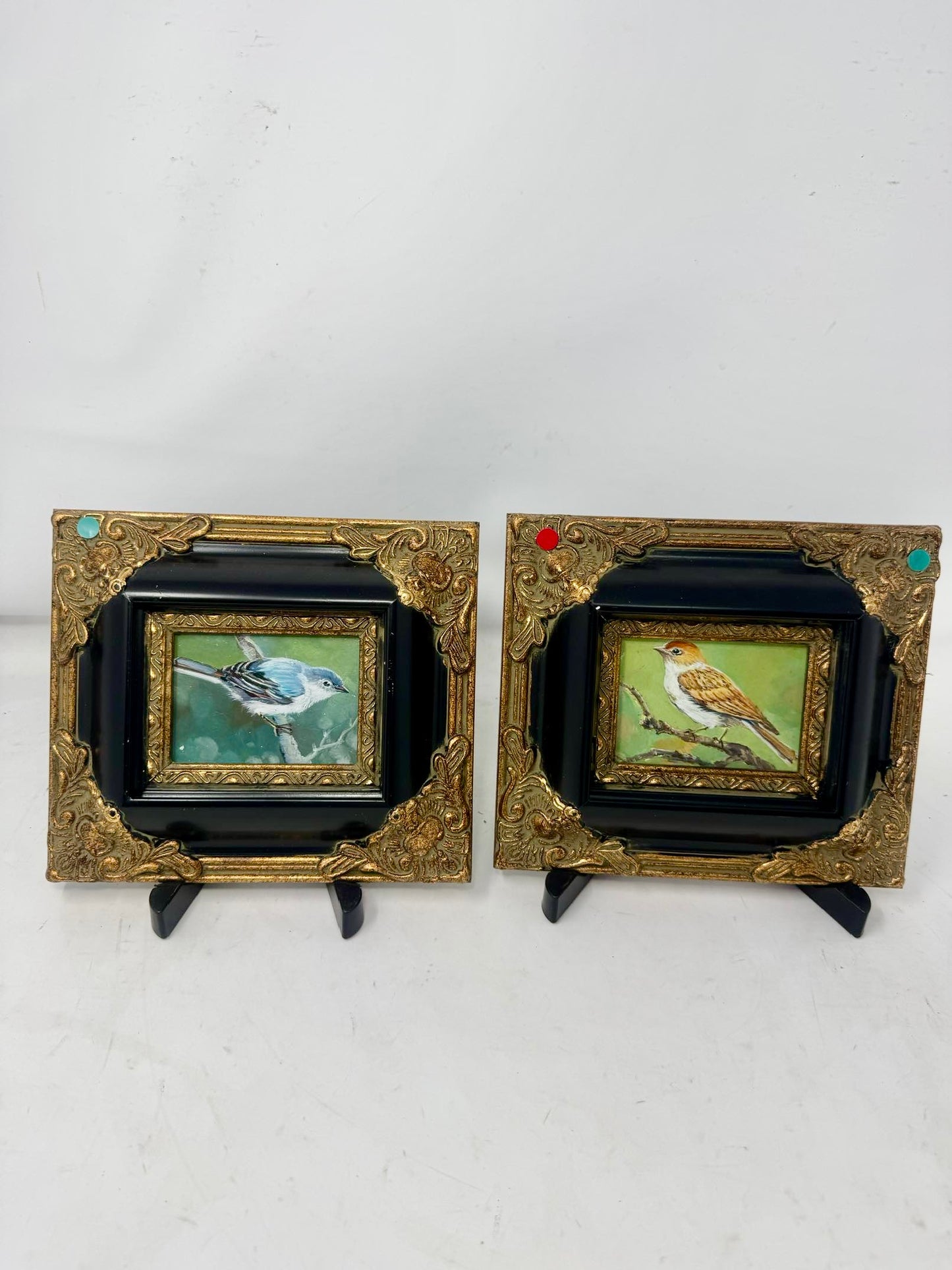 Two for $250 | Charming Framed Bird Paintings