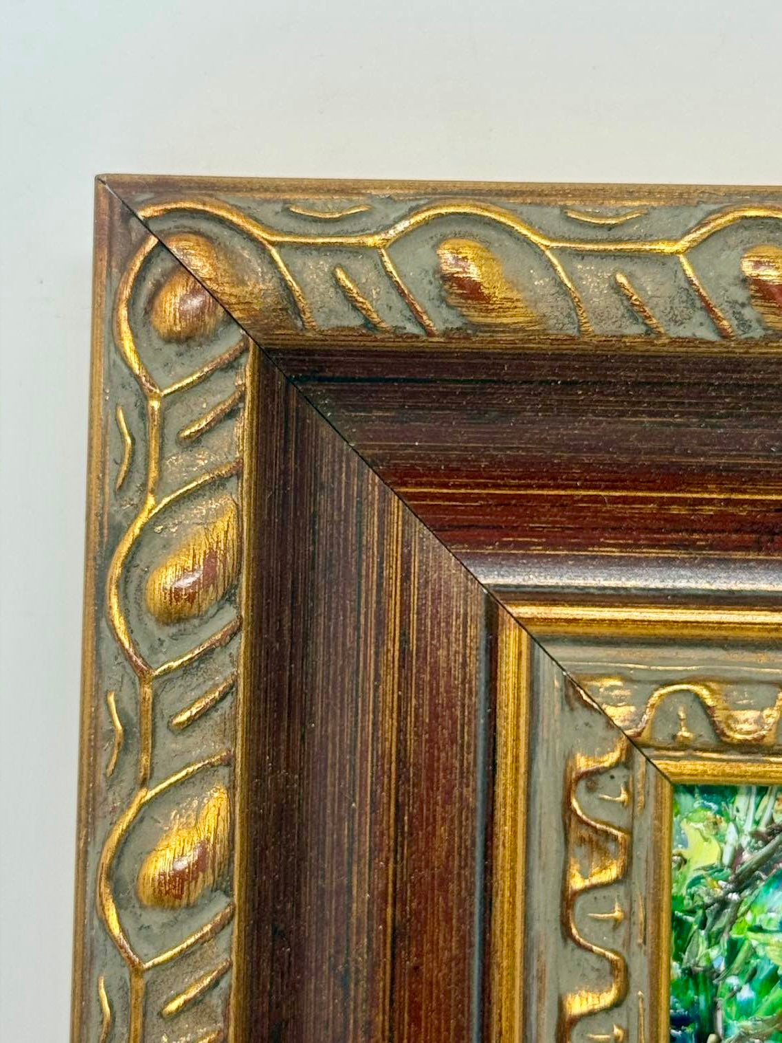 Lakeside Swans | Framed Miniature Oil Painting