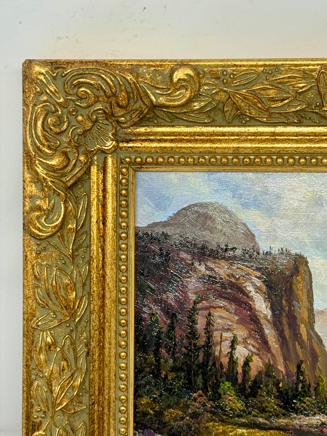 River Valley | Framed Mountain Oil Painting