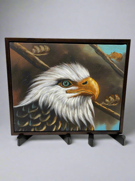 Eagle Oil Painting on Canvas 9.5x11x2