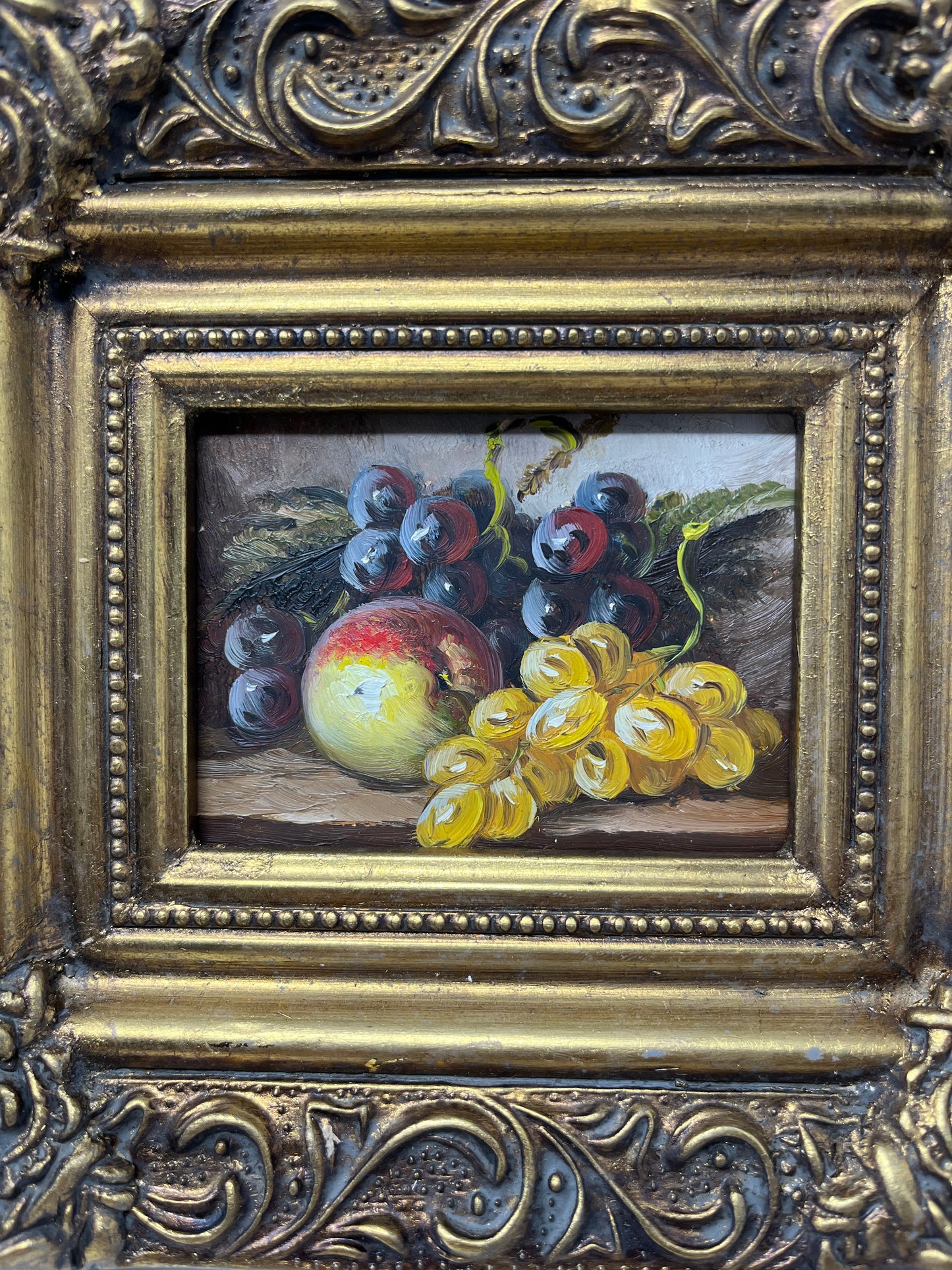 Fruits on the Table Oil Painting Pair 6x7