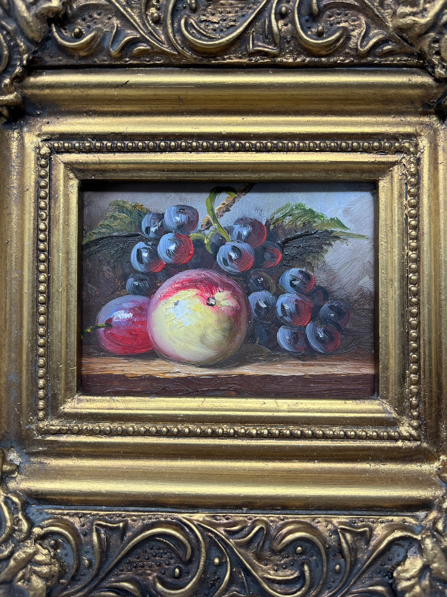 Fruits on the Table Oil Painting Pair 6x7