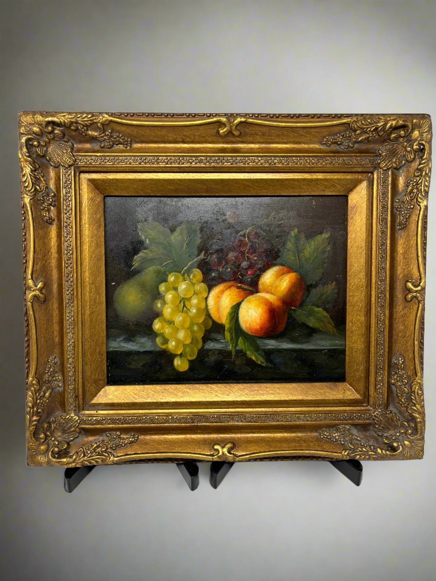 Peaches Grapes and Leaves 13x15