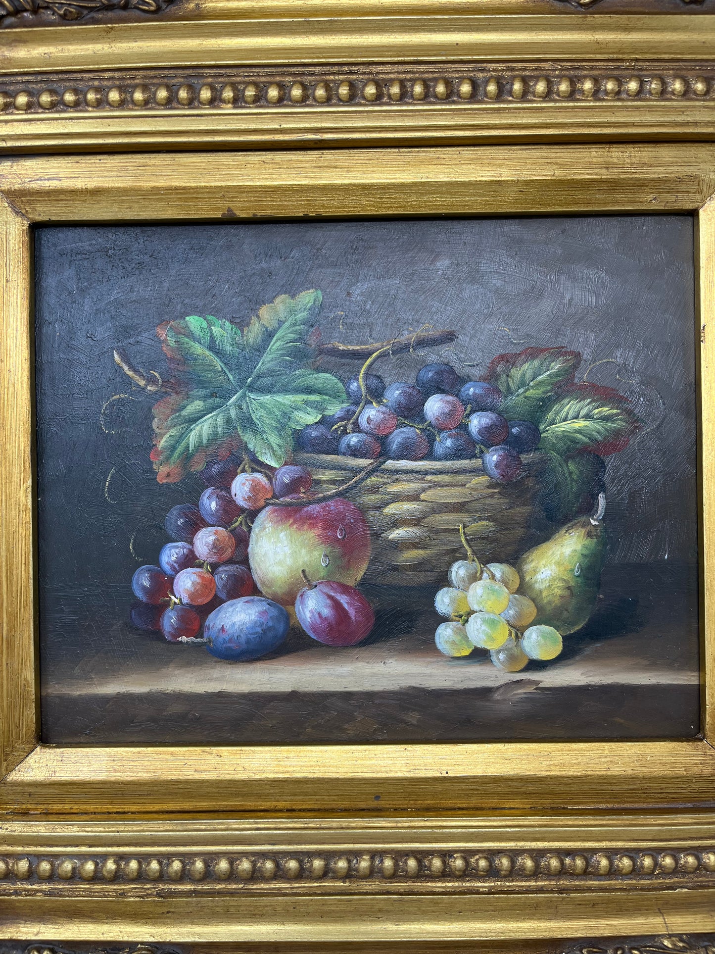 Fruits in a Basket and on Table