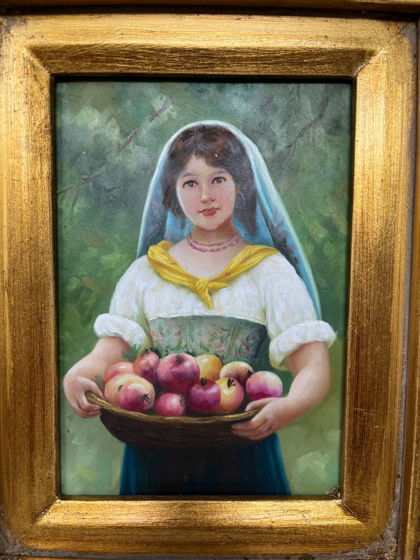 Woman Carrying Fruit 14x12