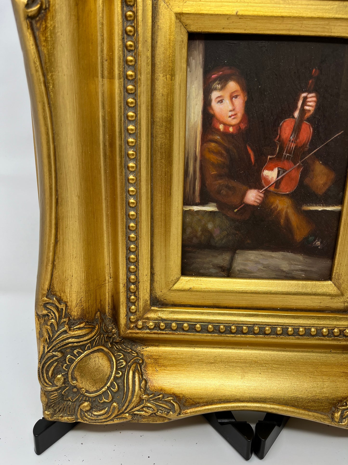 Boy with Violin Talent 14x12