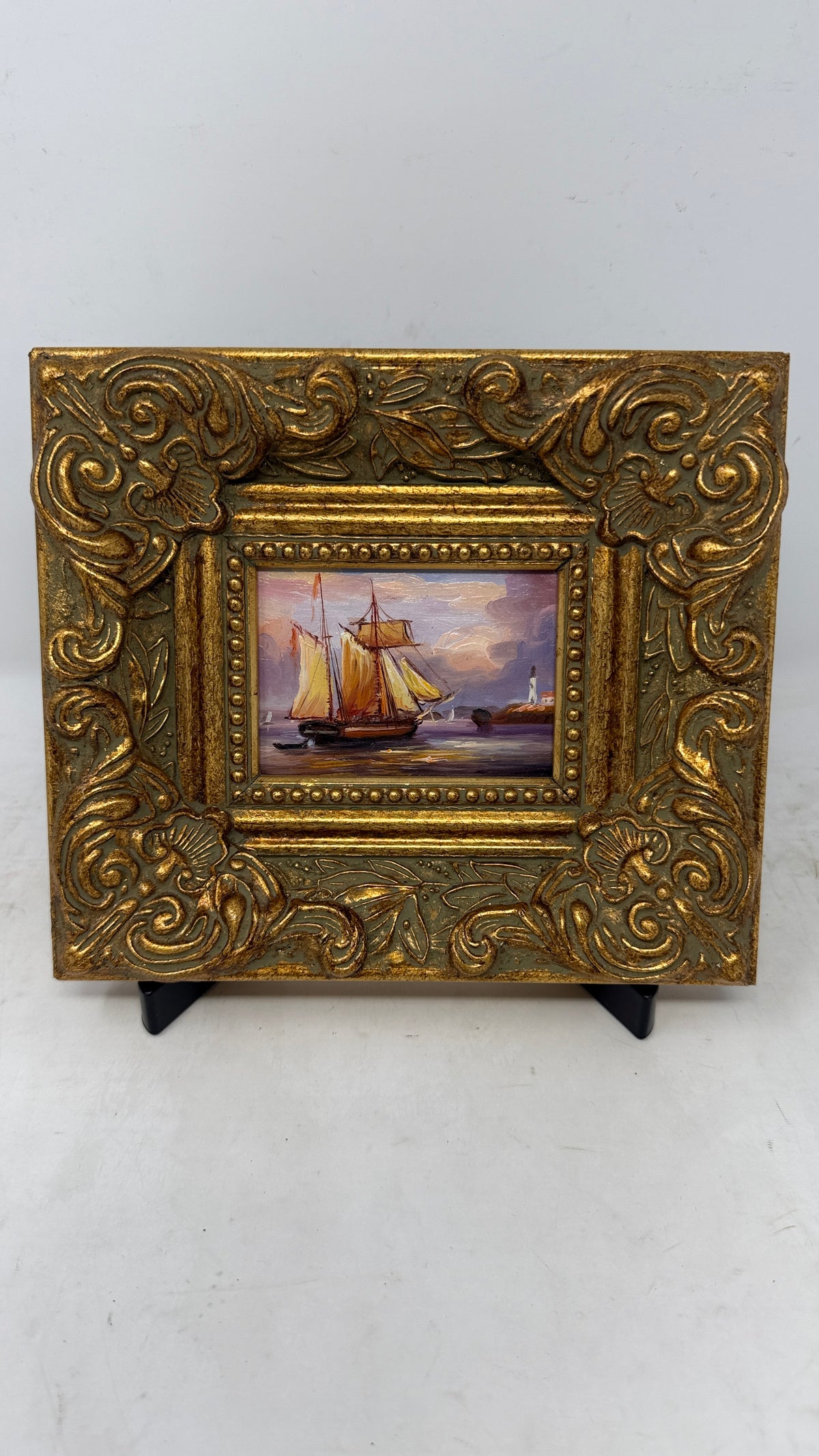 Golden Sails — Framed Coastal Painting