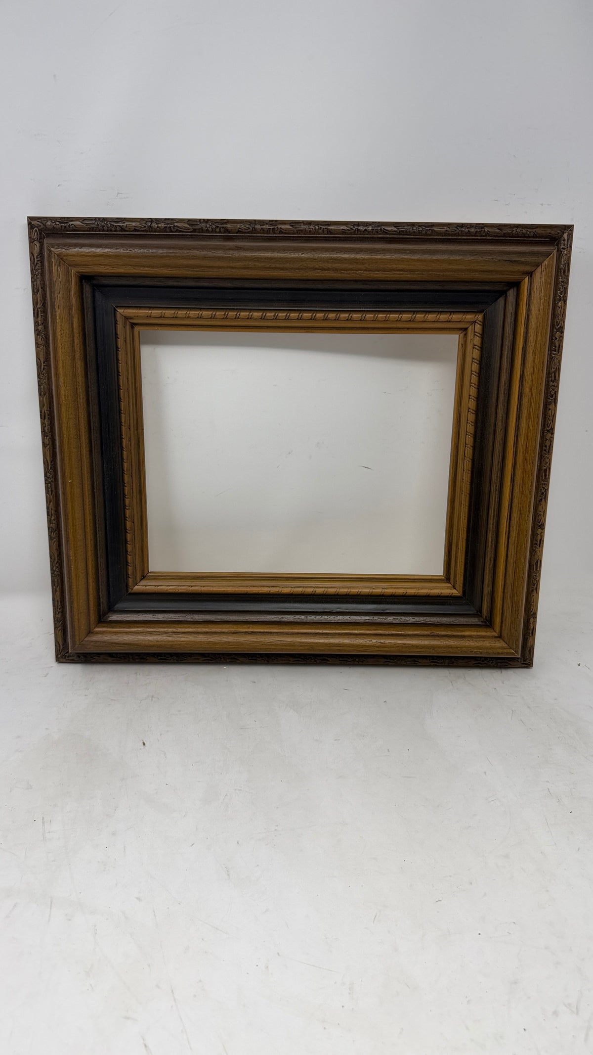 Layered Walnut & Espresso Wood Picture Frame