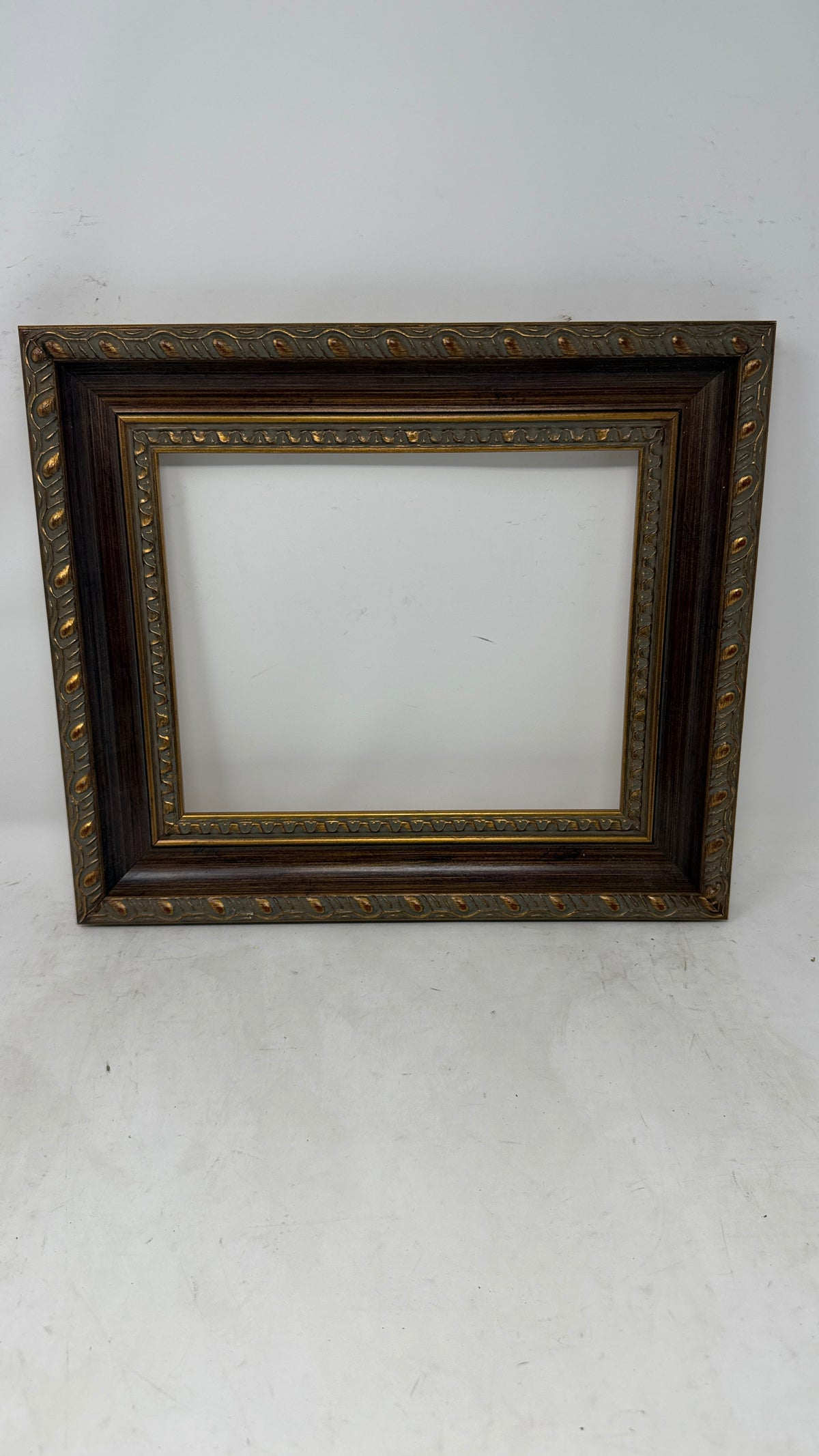 Dark Walnut & Antique Gold Picture Frame