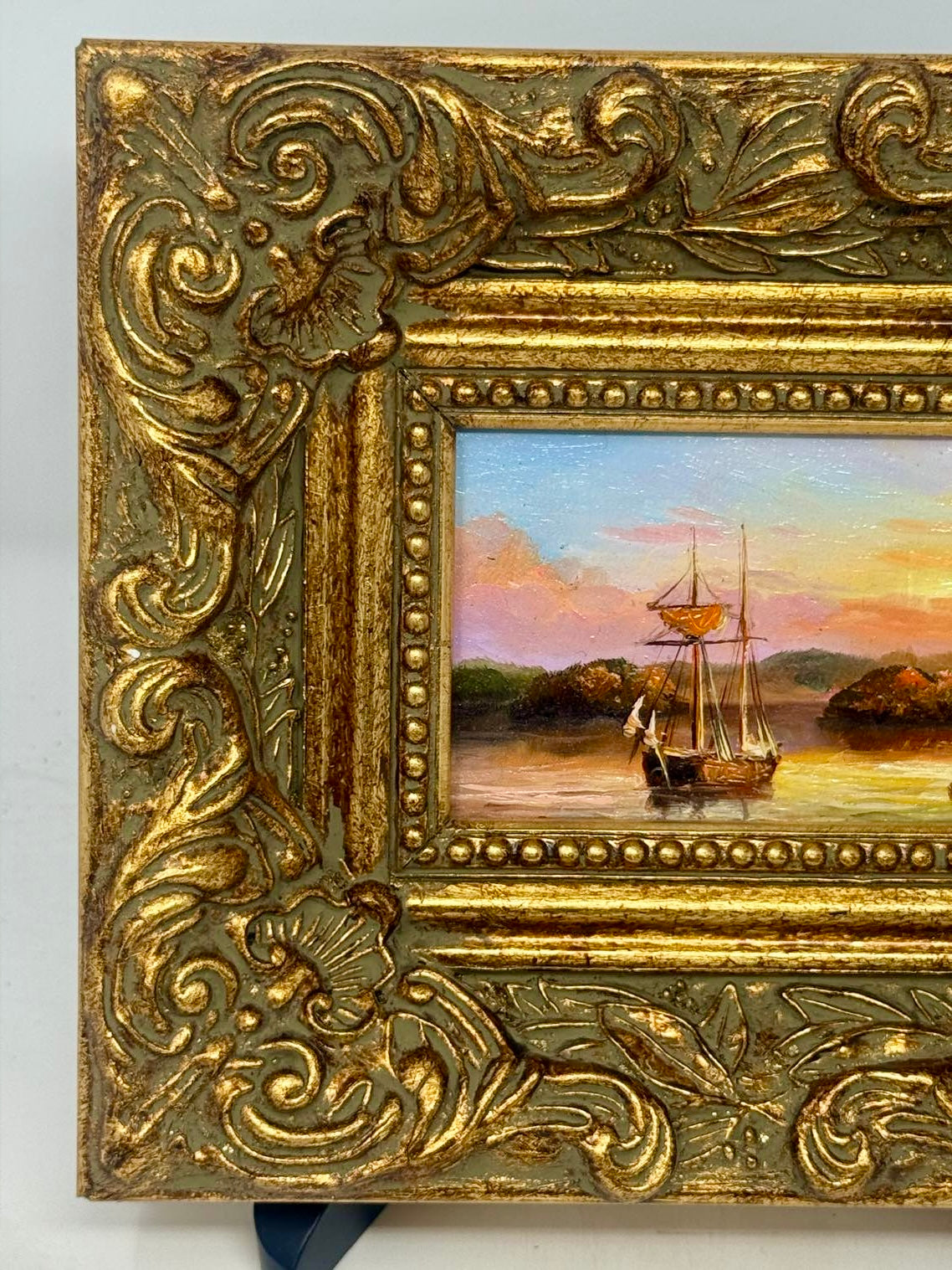 Sailboat Sunset Lake Painting