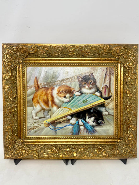 Kittens with Book Painting