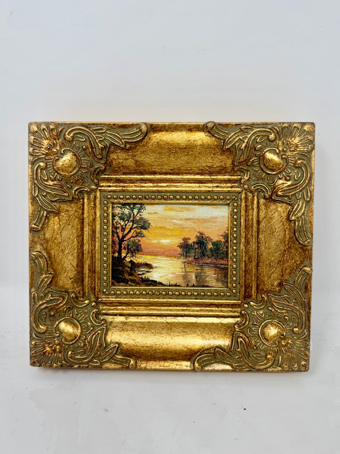 Sunset Lake Landscape Painting