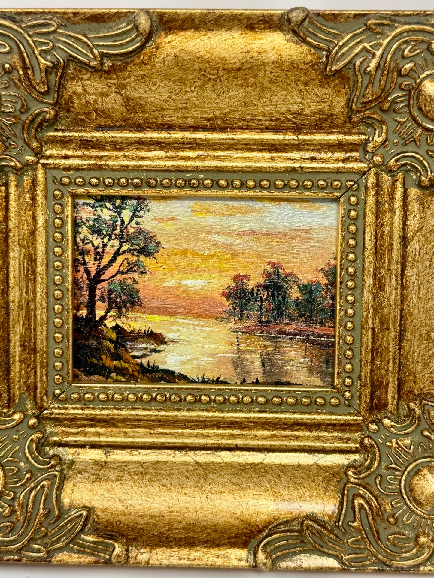 Sunset Lake Landscape Painting