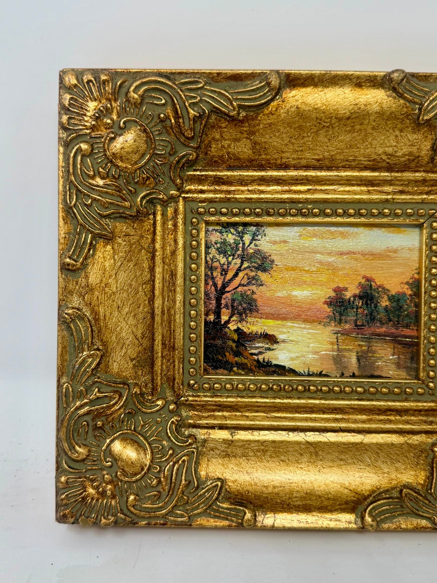 Sunset Lake Landscape Painting