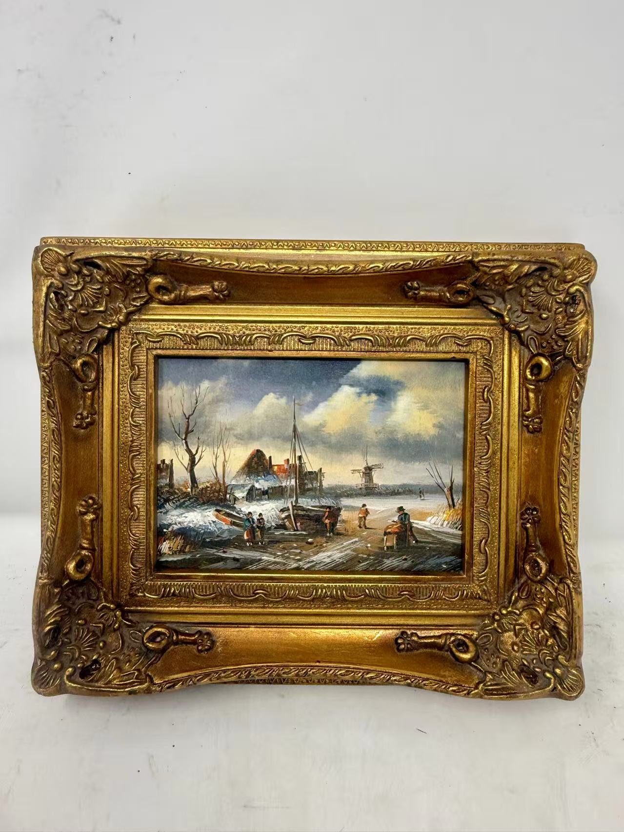 Winter Harbor Morning | Framed Landscape Oil Painting